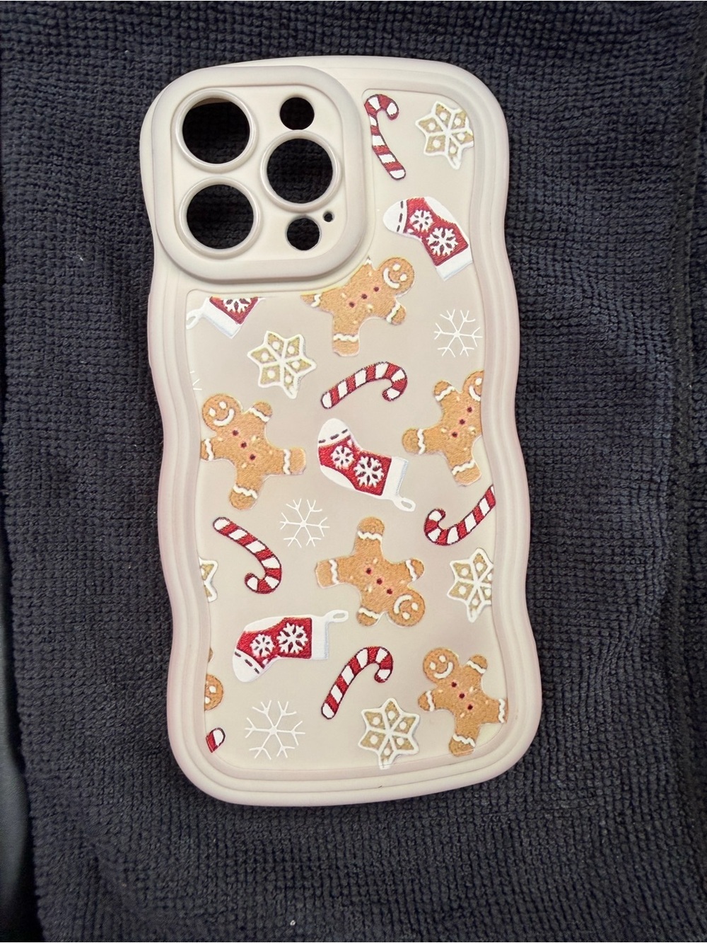 Holiday Gingerbread Candy iPhone Case - Cream